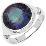 19.94 Carat Genuine Mystic Topaz .925 Sterling Silver Ring, Pendant and Earrings Set