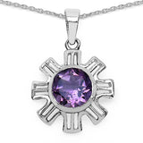 7.07 Carat Genuine Amethyst .925 Sterling Silver Ring, Pendant and Earrings Set