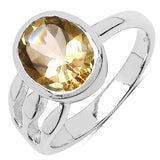 7.40 Carat Citrine .925 Sterling Silver Pendant Set