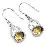 7.40 Carat Citrine .925 Sterling Silver Pendant Set