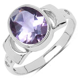 8.60 Carat Genuine Amethyst .925 Sterling Silver Ring, Pendant and Earrings Set