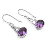 8.60 Carat Genuine Amethyst .925 Sterling Silver Ring, Pendant and Earrings Set