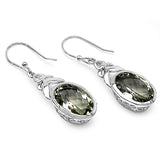 27.00 Carat Genuine Amethyst .925 Sterling Silver Ring, Pendant and Earrings Set