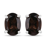 3.14 Carat Genuine Smoky Quartz .925 Sterling Silver Jewelry Set