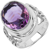 7.83 ct Genuine Amethyst .925 Sterling Silver Ring