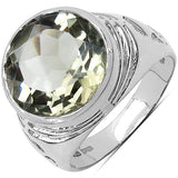 5.60 ct. Genuine Amethyst .925 Sterling Silver Ring