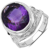 7.83 ct. Genuine Amethyst .925 Sterling Silver Ring for Women