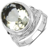 8.20 Carat Genuine Amethyst .925 Sterling Silver Ring