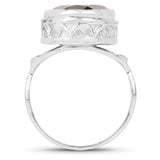 7.80 ct. Genuine Smoky Quartz .925 Sterling Silver Ring for women