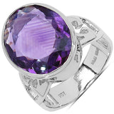 7.83 ct. Genuine Amethyst .925 Sterling Silver Ring for Women