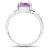 2.64 ct. Genuine Amethyst .925 Sterling Silver Ring