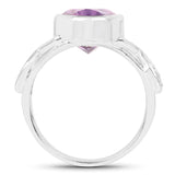 6.19 Carat Genuine Amethyst .925 Sterling Silver Ring