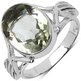 5.30 Carat Genuine Amethyst .925 Sterling Silver Ring