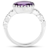 2.15 ct. Genuine Amethyst .925 Sterling Silver Ring