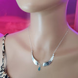 Handmade Silver Forged Sculpted Angel Wings Necklace by Alexa Martha Designs