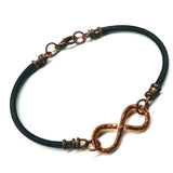 Masculine Sturdy Copper Swivel Infinity Bracelet by Alexa Martha Designs