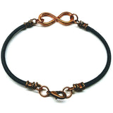 Masculine Sturdy Copper Swivel Infinity Bracelet by Alexa Martha Designs