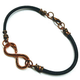 Masculine Sturdy Copper Swivel Infinity Bracelet by Alexa Martha Designs