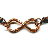 Masculine Sturdy Copper Swivel Infinity Bracelet by Alexa Martha Designs