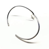 Timeless Classic Silver Reversible Teardrop Awareness Bangle by Alexa Martha Designs