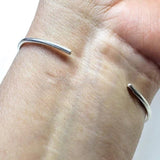 Timeless Classic Silver Reversible Teardrop Awareness Bangle by Alexa Martha Designs