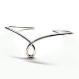 Timeless Classic Silver Reversible Teardrop Awareness Bangle by Alexa Martha Designs