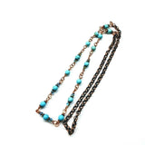 Wire Wrapped 24 Inches Copper Turquoise Necklace by Alexa Martha Designs