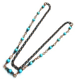 Wire Wrapped 24 Inches Copper Turquoise Necklace by Alexa Martha Designs
