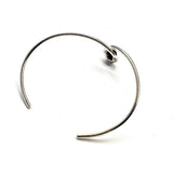 Sterling Silver Blue Bead Ribbon Child Abuse Awareness Teardrop Bangle by Alexa Martha Designs