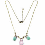 Beautiful Light Pink and Mint Chalcedony 14 Kt Gold Filled Necklace by Alexa Martha Designs