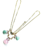 Beautiful Light Pink and Mint Chalcedony 14 Kt Gold Filled Necklace by Alexa Martha Designs