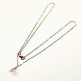 Rose Gold Wire Wrapped Crescent Moonstone Necklace by Alexa Martha Designs
