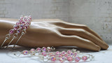 Larger Oval Shaped Swarovski Crystal Bar Bangle Bracelet by Alexa Martha Designs