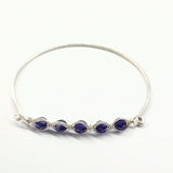 Larger Oval Shaped Swarovski Crystal Bar Bangle Bracelet by Alexa Martha Designs