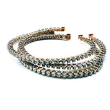 Wire Wrapped Crystal Rhinestone Tennis Bracelet Bangle by Alexa Martha Designs