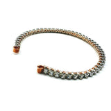 Wire Wrapped Crystal Rhinestone Tennis Bracelet Bangle by Alexa Martha Designs