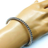 Wire Wrapped Amethyst Crystal Tennis Bracelet Bangle by Alexa Martha Designs