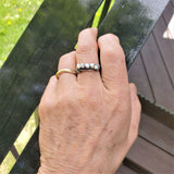 Wire Wrapped Antiqued  Silver Super Sparkly Multi Band Bling Ring by Alexa Martha Designs