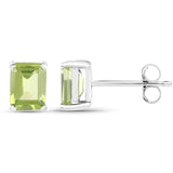 2.70 Carat Genuine Peridot .925 Sterling Silver Jewelry Set