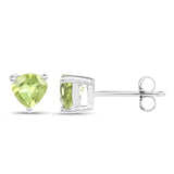 1.20 Carat Genuine Peridot .925 Sterling Silver Jewelry Set