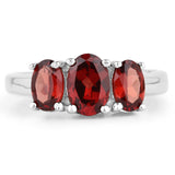 2.03 Carat Genuine Garnet .925 Sterling Silver Ring