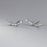 Sterling Silver CZ Arch Earrings by Fashion Hut Jewelry