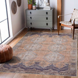 Carrabelle Peach Washable Area Rug