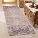 Carrabelle Peach Washable Area Rug