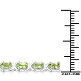 5.29 Carat Genuine Peridot .925 Sterling Silver Bracelet