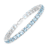21.45 Carat Genuine Blue Topaz .925 Sterling Silver Bracelet