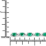 10.71 Carat Created Emerald .925 Sterling Silver Bracelet