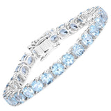 26.60 Carat Genuine Blue Topaz .925 Sterling Silver Bracelet