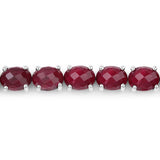 36.80 Carat Dyed Ruby .925 Sterling Silver Bracelet