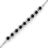 1.58 Carat Genuine Black Diamond .925 Sterling Silver Bracelet